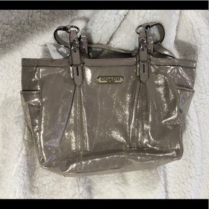 Silver Coach handbag